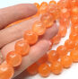 Jadeit Kulka 12 mm Gładki Pomarańczowy Półprzezroczysty - 2