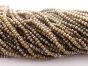 Fianit Oponki Fasetowane 3/2mm Oliwkowe Sznur 33cm