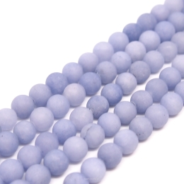 Jade Matt balls 6mm Delicate Purple Cord approx. 40cm