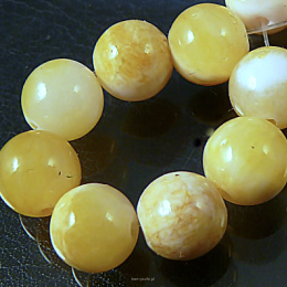 Pastel jade balls 8mm Yellow and White Rope 40cm