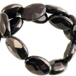 Onyx Ovals 10/ 8mm facetted Cord 37pcs