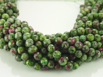 Jade balls faceted 8mm zoisite cord 40cm