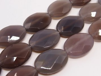 Chalcedon facettiert Oval 25/18mm Schnur 16pcs