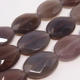 Chalcedony faceted Oval 25/18mm Cord 16pcs