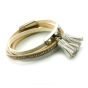 Eco Leather Bracelet Double braided 39cm