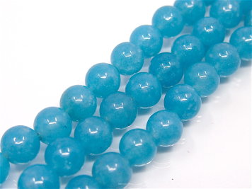 Blue Quartz 8mm ball Cord 48pcs