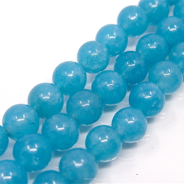 Blue Quartz 8mm ball Cord 48pcs