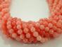 Jade balls facetted 8mm Salmon Pink cord 40cm