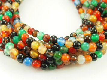 Agat Multicolor Kule 6 mm 