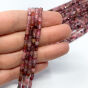 Spinel Cieniowany Czerwony Kostka Fasetowana 3x3 mm - 2