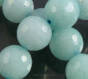 Jade Color Balls 10mm facetted Mint Cord 38pcs