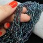 Fianit Oponki Fasetowane 1,5x 2 mm Zielono Fioletowo Dymne Opalizujace Sznur 33 cm Cyrkonia Nr.12 - 2
