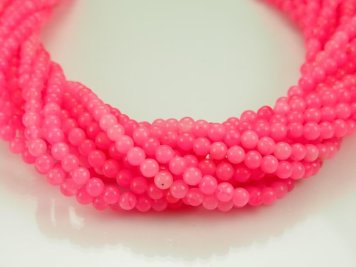 Jade Balls 4.5mm Dark Pink Rope 38cm