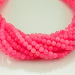 Jade Balls 4.5mm Dark Pink Rope 38cm